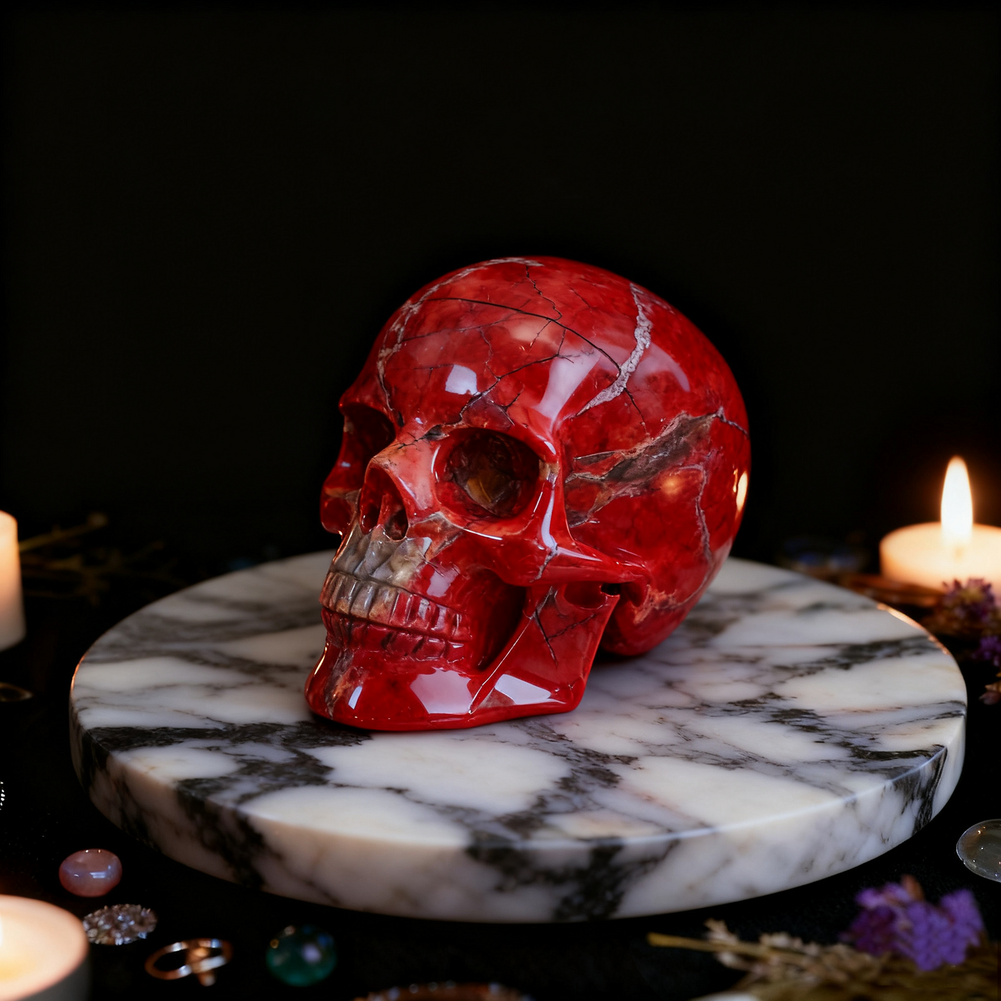 3 Inch Red Jasper Crystal Skull