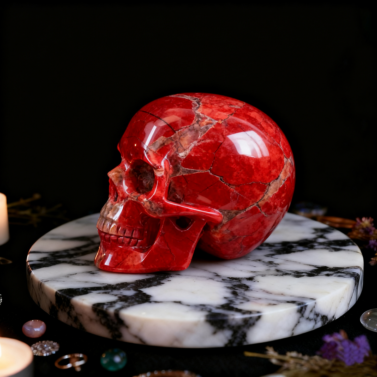 3 Inch Red Jasper Crystal Skull