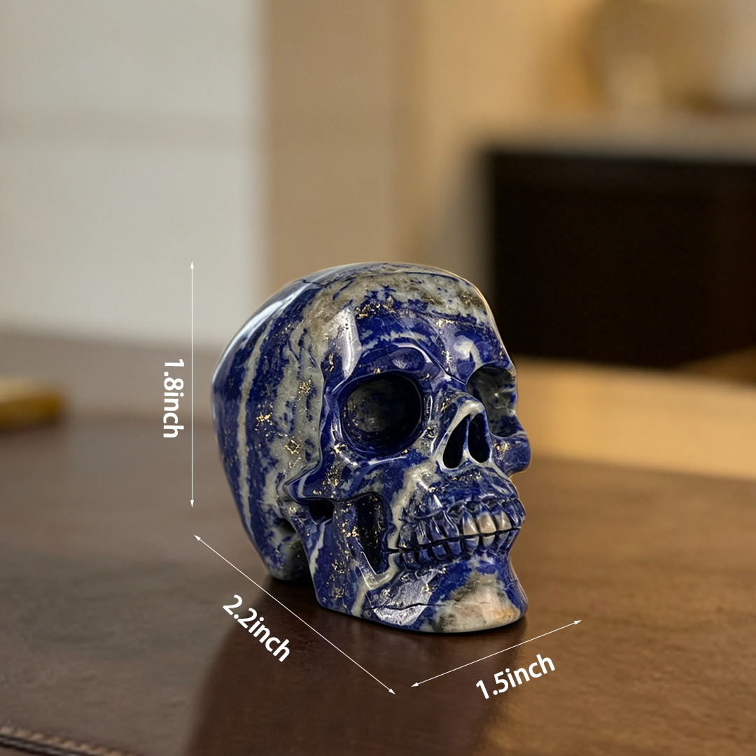 2 inch Lapis Lazuli Crystal Skull – Hand Carved Natural Stone