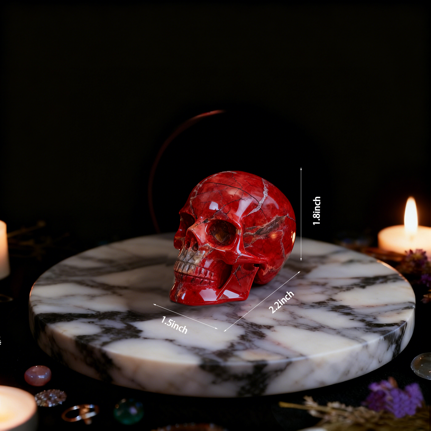 2 Inch Red Jasper Crystal Skull