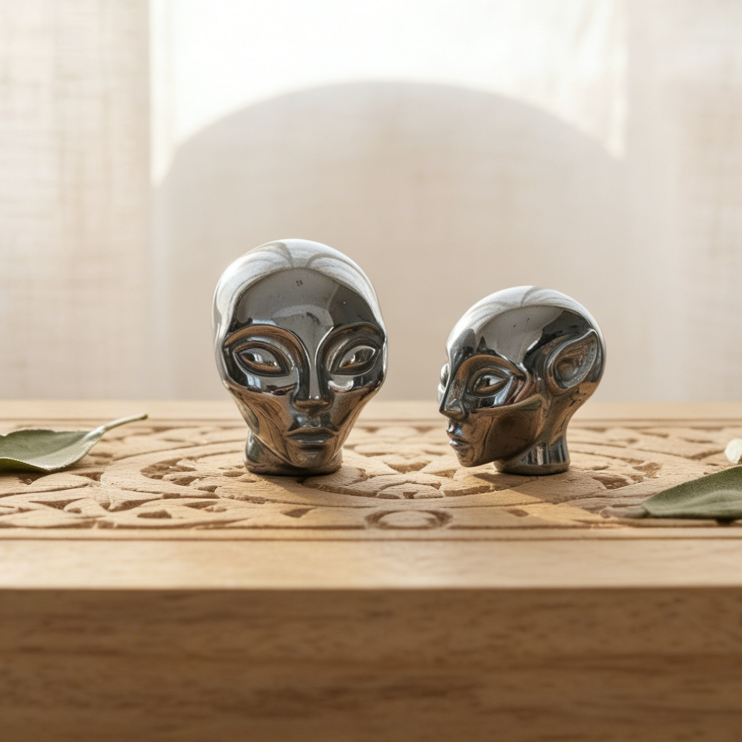 2 Inch Tektite Alien Crystal Skull