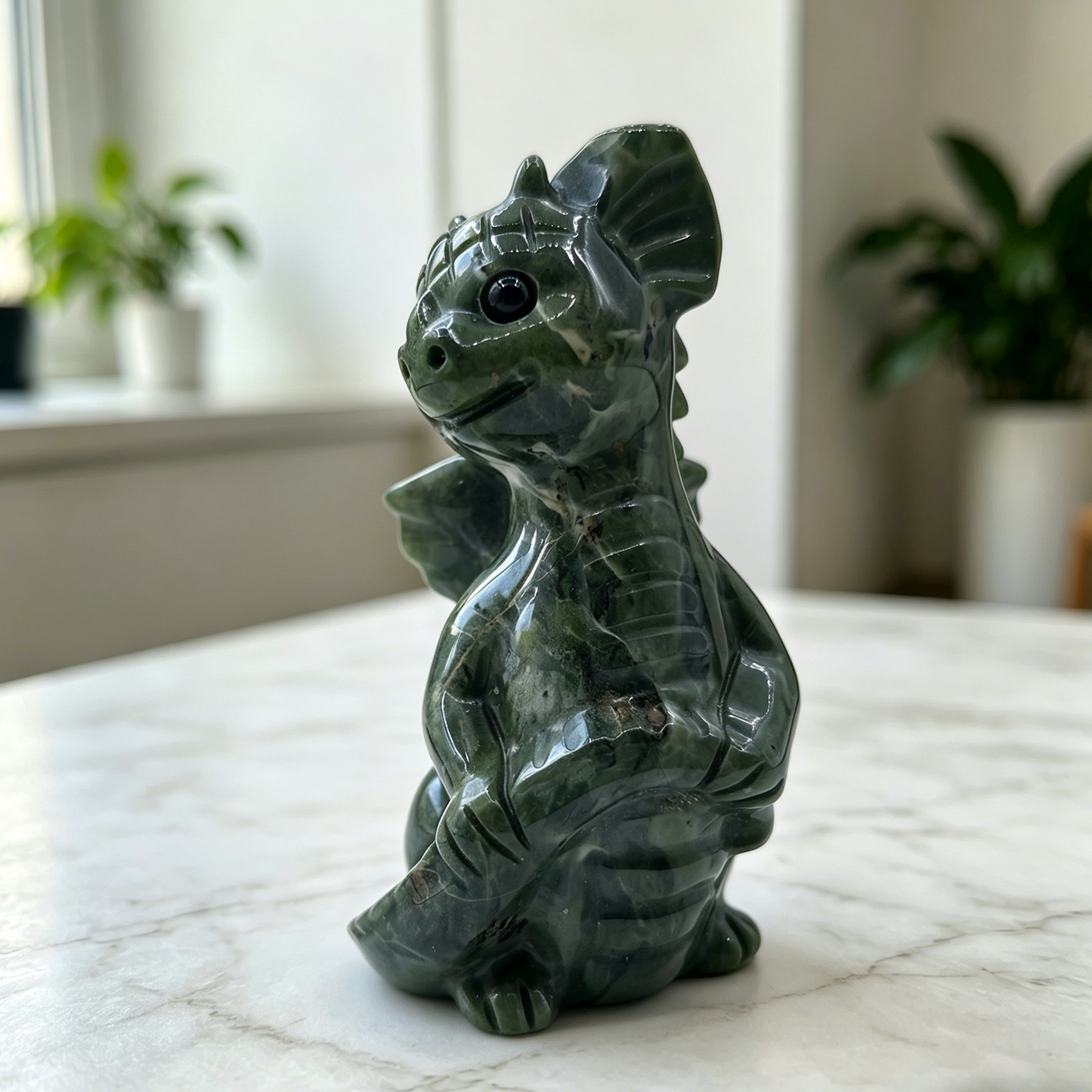 Jiulong Jade Flying Dragon Baby Jade - Natrual Jade Stone Carving