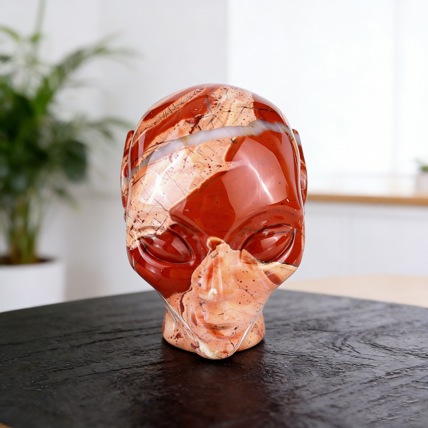 2 Inch Red Jasper Alien Crystal Skull