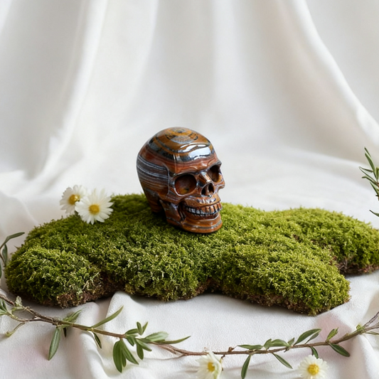 2 Inch Tiger Iron Crystal Skull