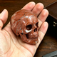 2 Zoll großer Totenkopf aus rotem Jaspiskristall