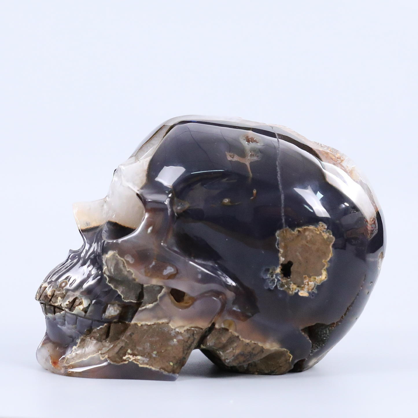 Carved Geode Agate Crystal Skull (2870g)