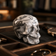 3 Inch Black Crazy Lace Agate Crystal Skull – Hand Carved Natural Stone