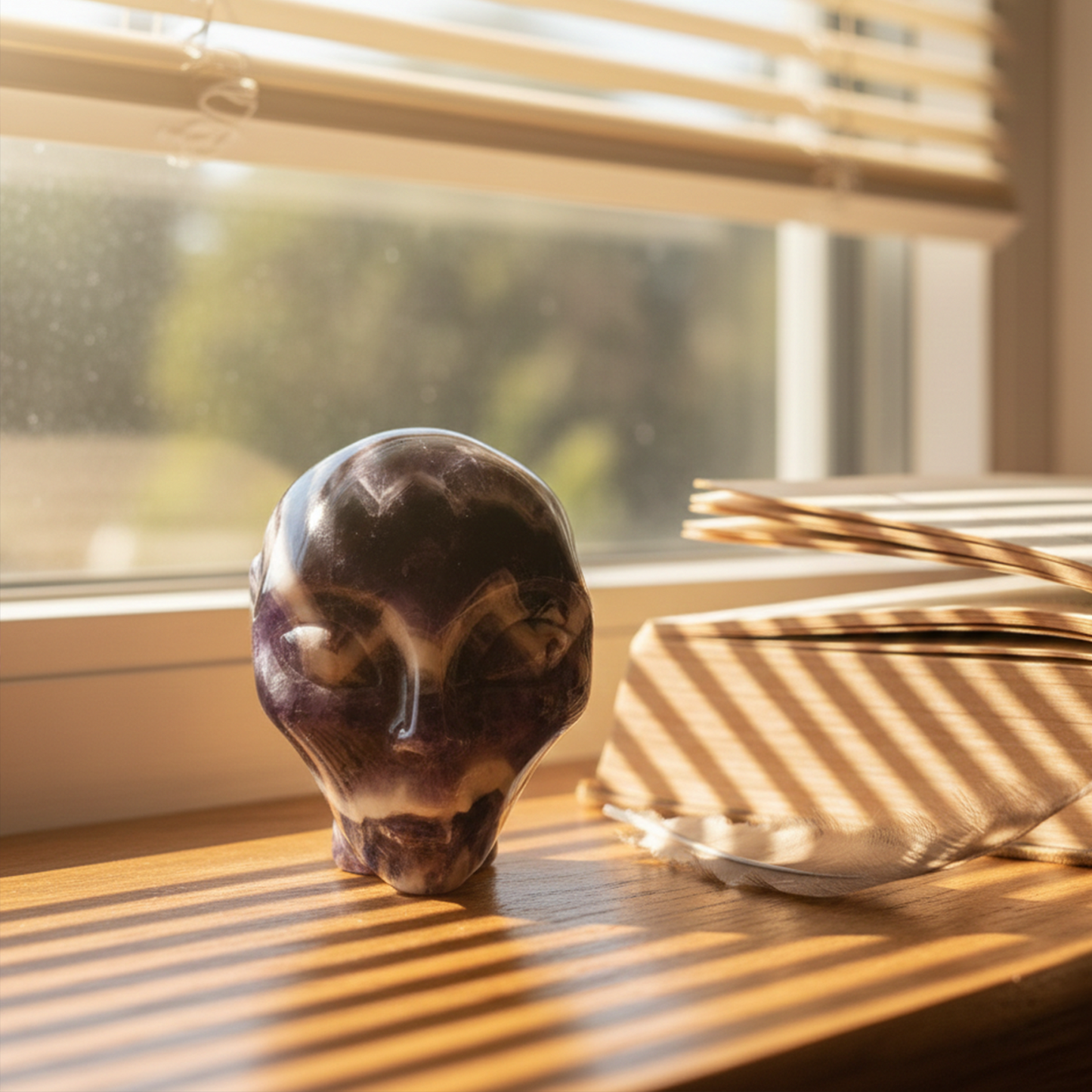 3 Inch Dream Amethyst Alien Crystal Skull