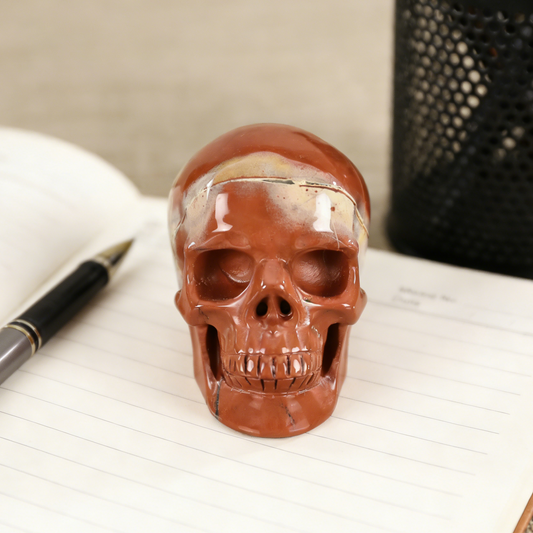 3 Inch Red Jasper Crystal Skull