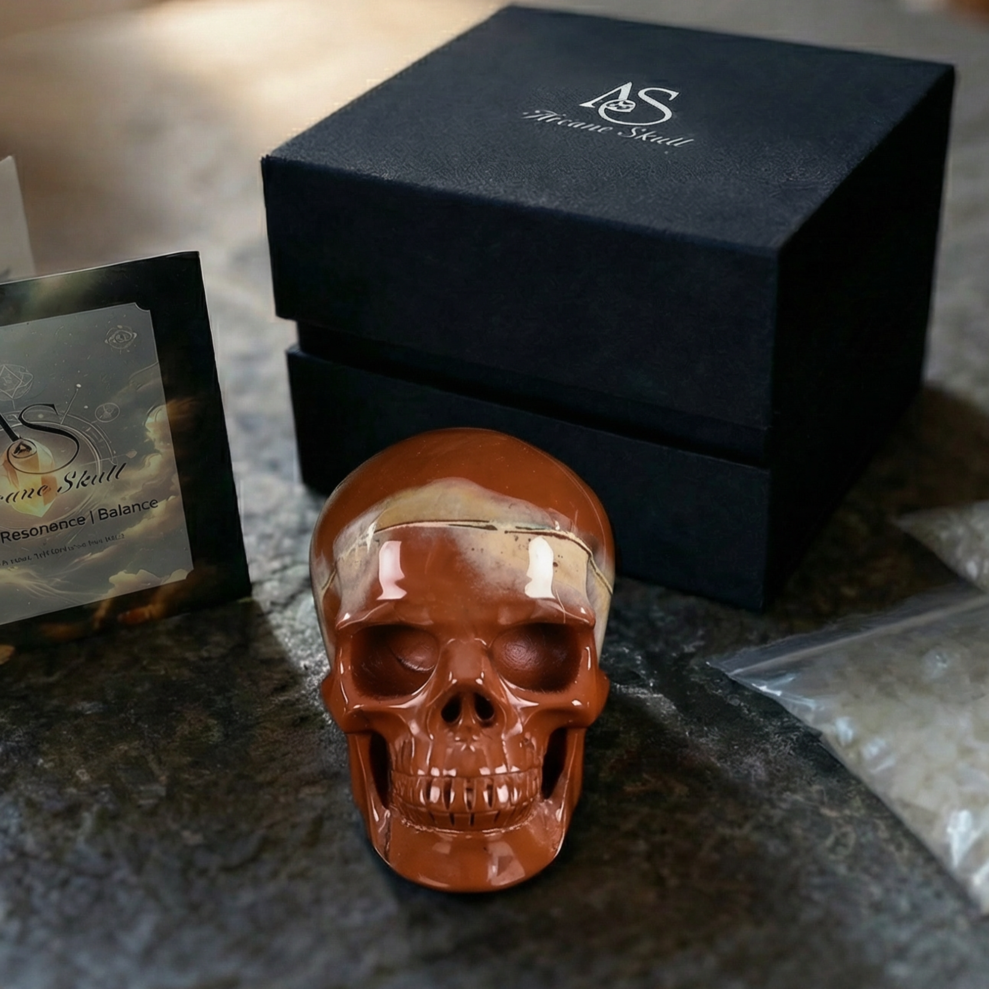 3 Inch Red Jasper Crystal Skull