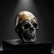 ‘Ocean’s Memory’ - Iridescent Ammonite Fossil with Carved Skull · Specimen No. 20