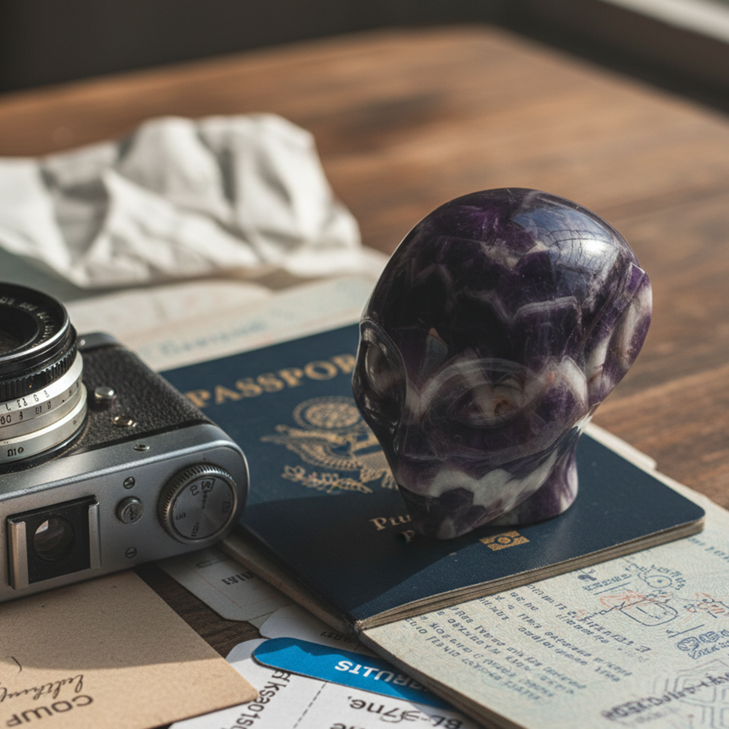 3 Inch Dream Amethyst Alien Crystal Skull