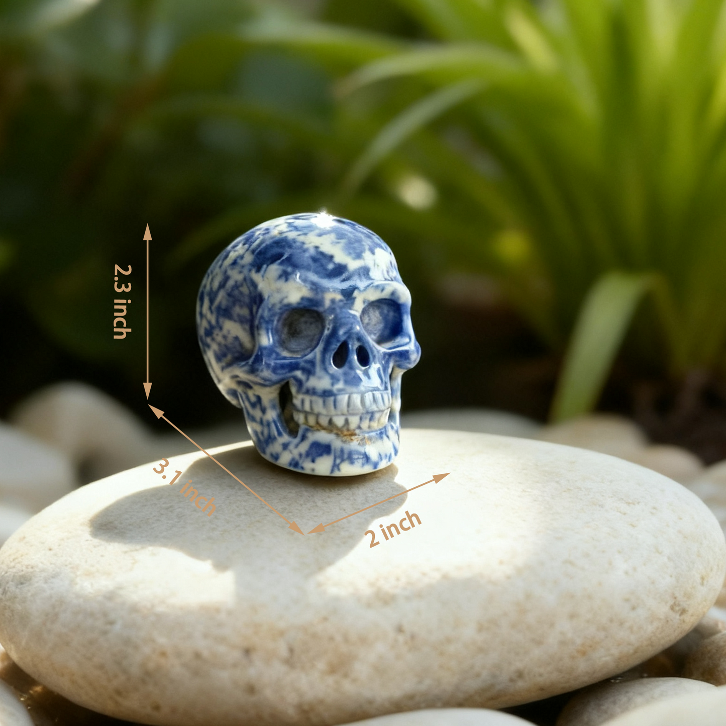 3 Inch Blue Lace Agate Crystal Skull
