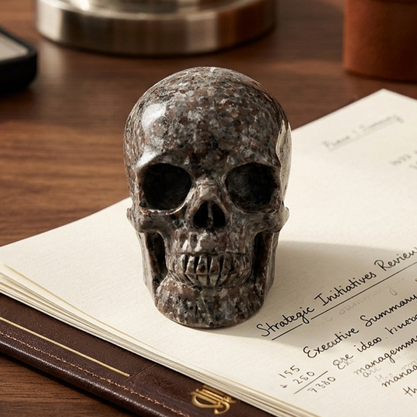 3 inch Yooperlite Crystal Skull - Hand Carved Natural Stone