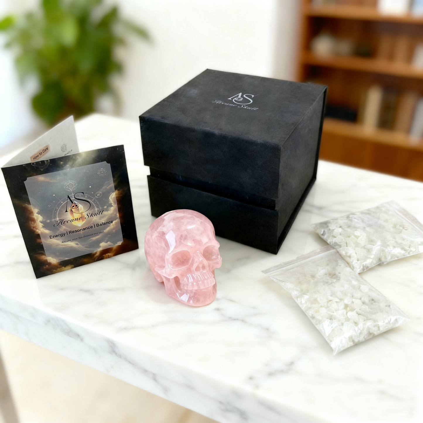 3 inch Rose Quartz Crystal Skull