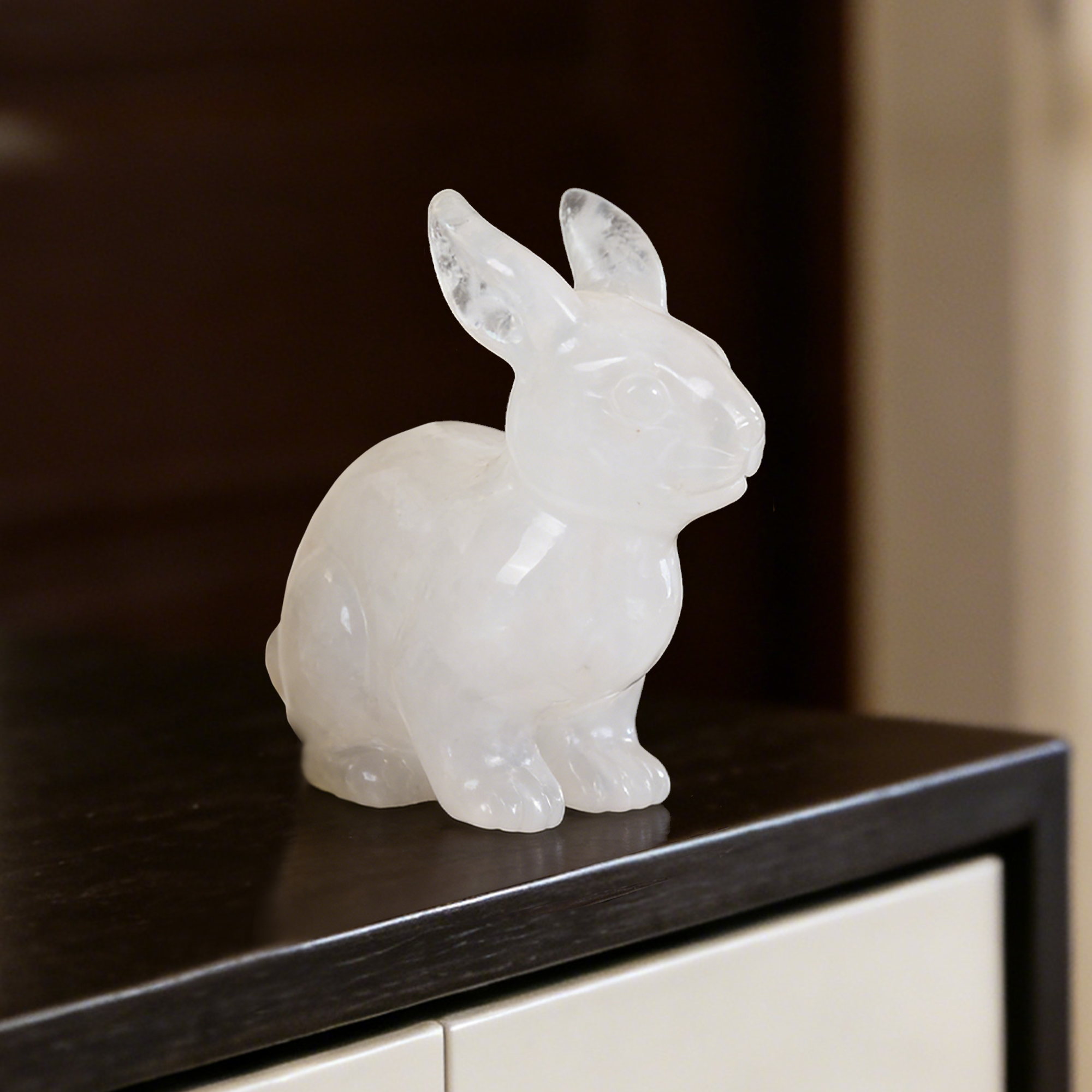 Angolan Quartz Rabbit Carving – Healing Crystal Animal