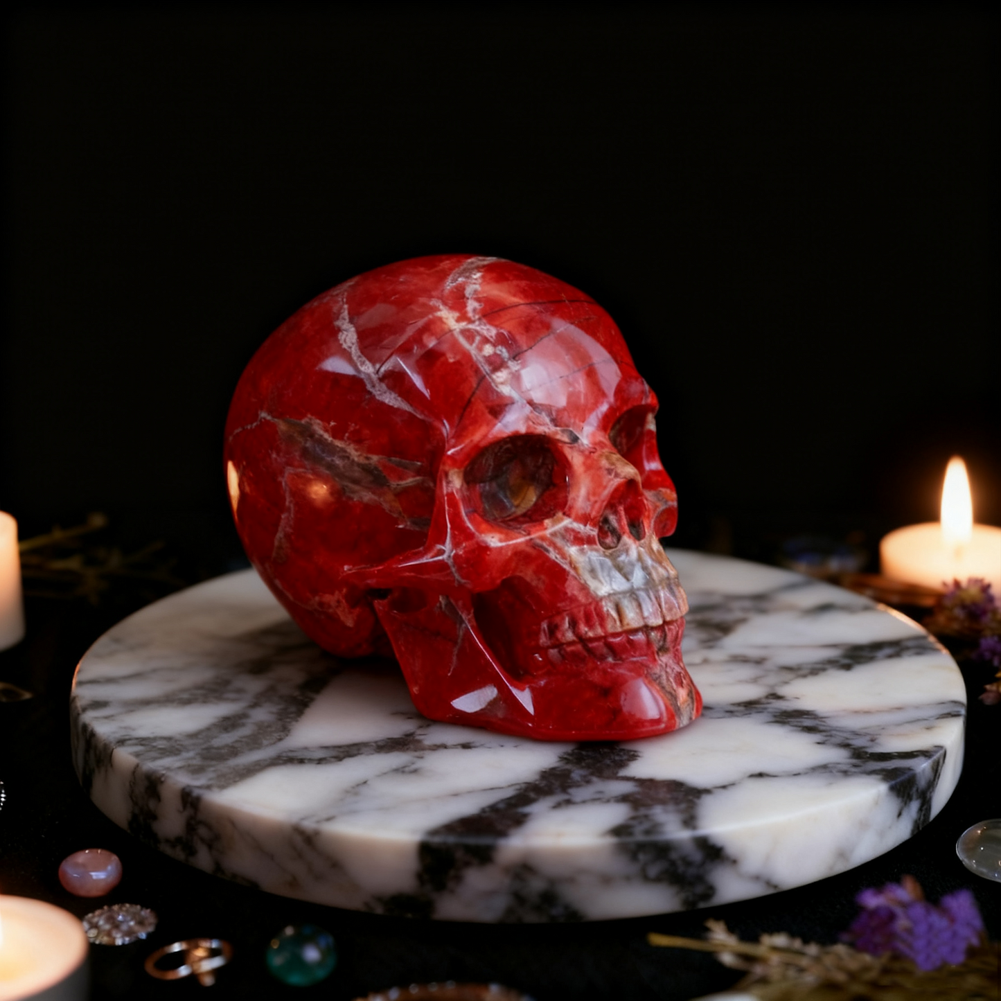 3 Inch Red Jasper Crystal Skull