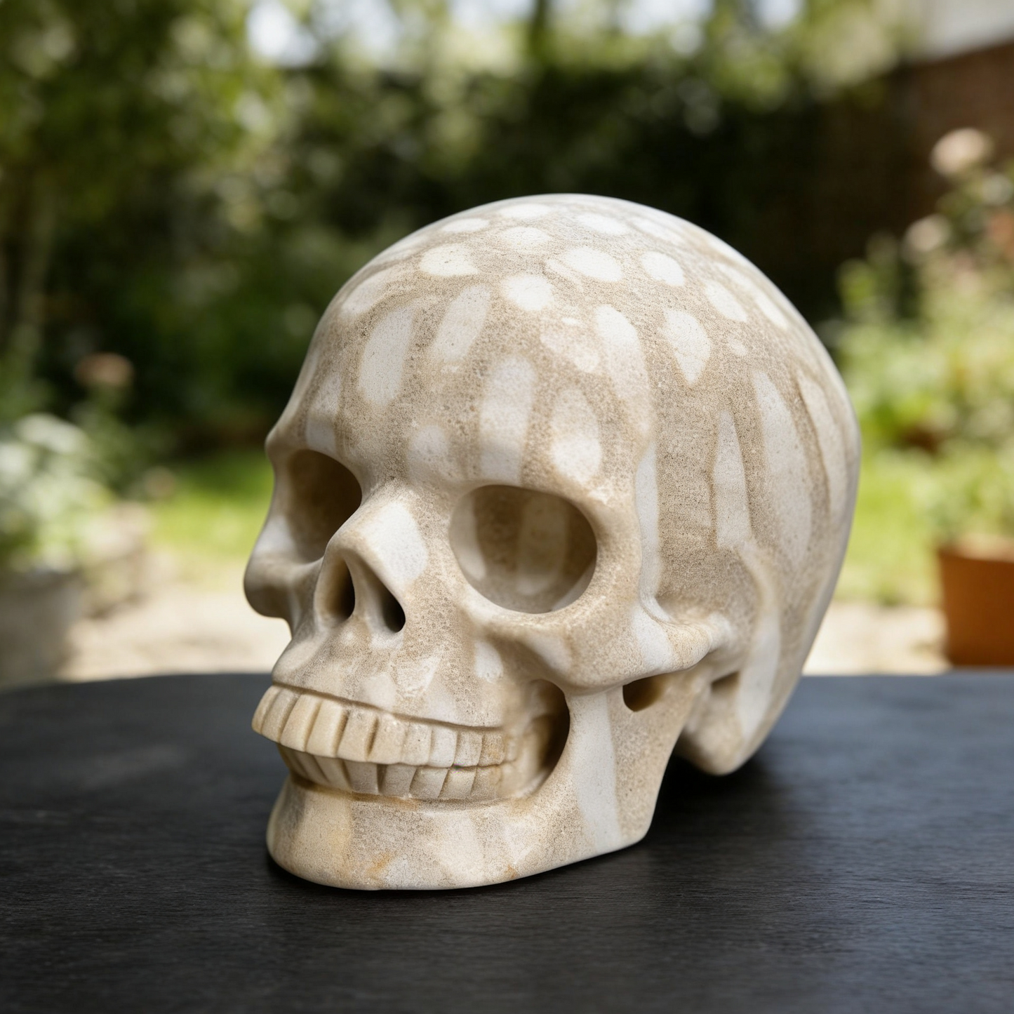 3 Inch Coral Fossil Crystal Skull – Hand Carved Natural Stone