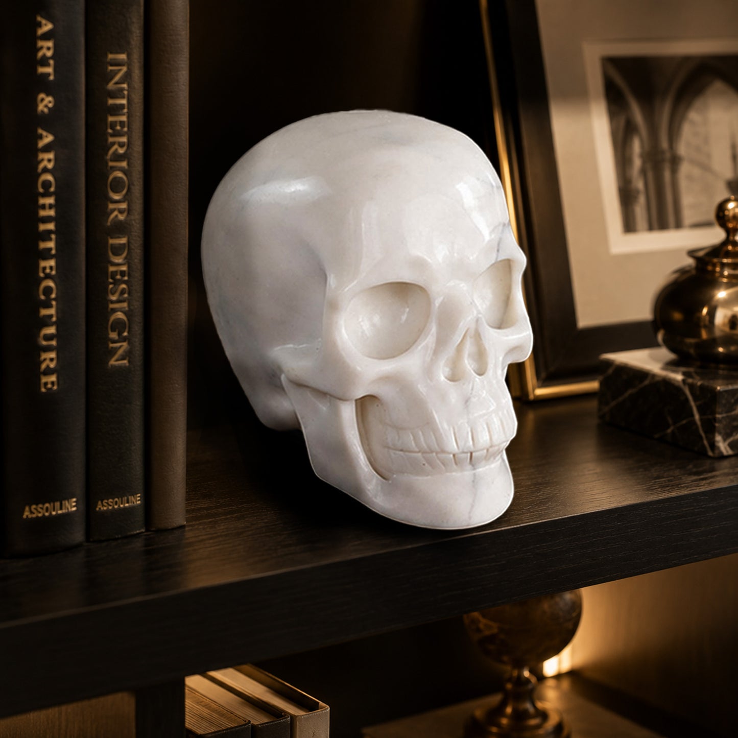 4.5 Inch Ivory Jade Crystal Skull – Hand Carved Natural Stone