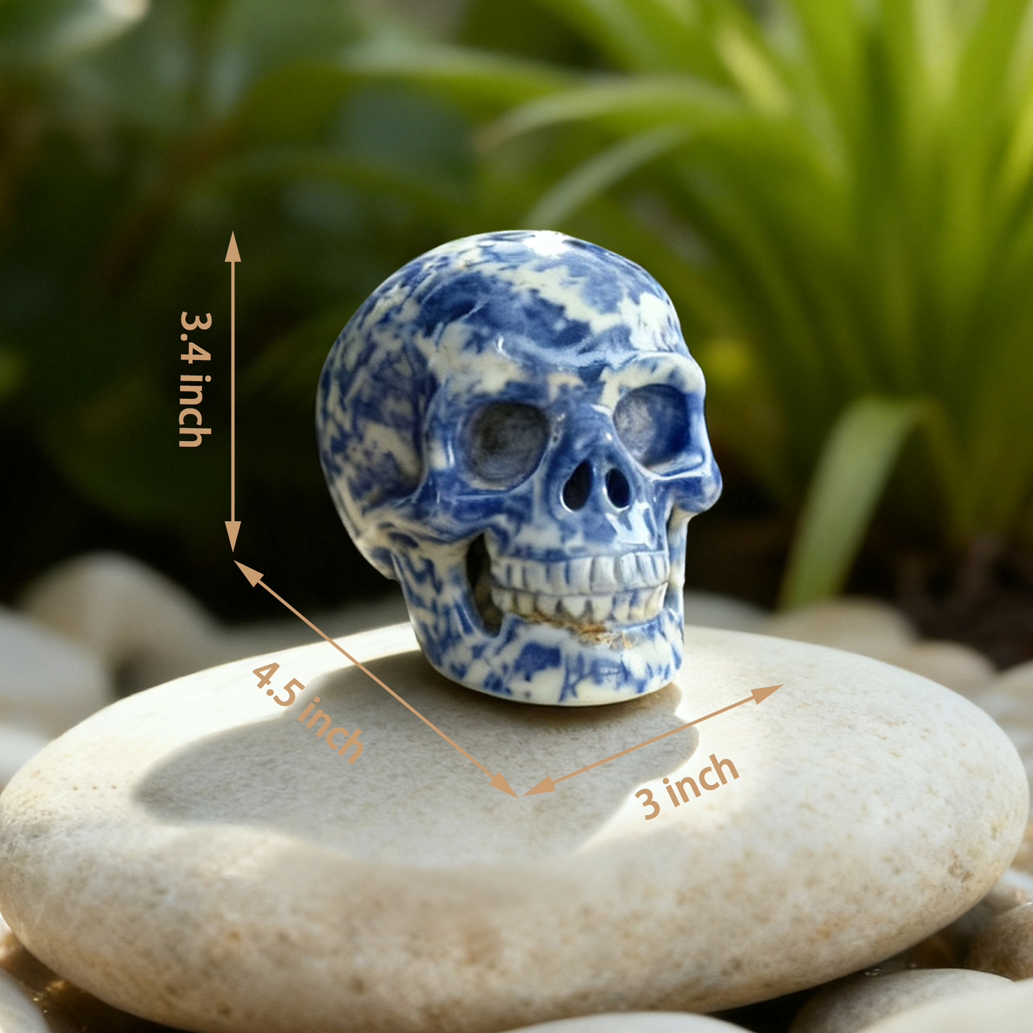 4.5 Inch Blue Lace Agate Crystal Skull