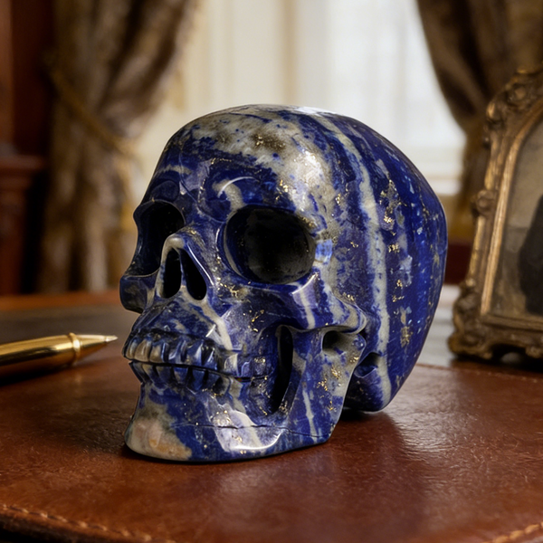 4.5 inch Lapis Lazuli Crystal Skull – Hand Carved Natural Stone