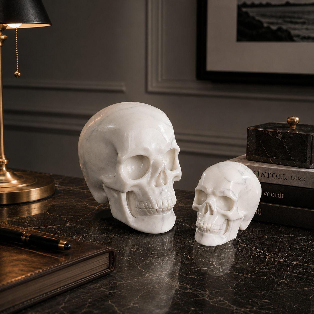2 Inch Ivory Jade Crystal Skull – Hand Carved Natural Stone