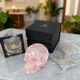 4.5 Inch Rose Quartz Crystal Skull – Hand Carved Natural Stone