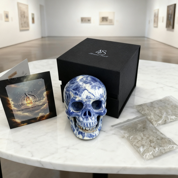 4.5 Inch Blue Lace Agate Crystal Skull