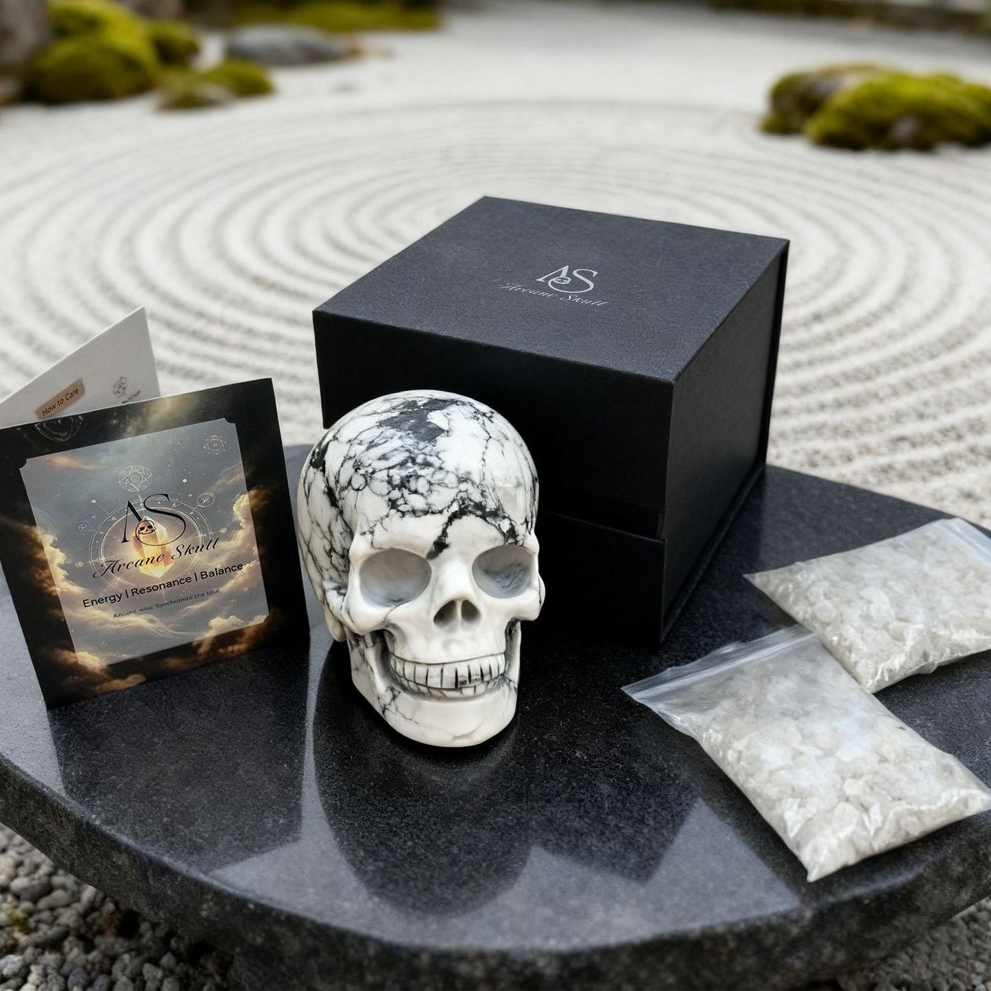 4.5 Inch White Howlite Turquoise Crystal Skull