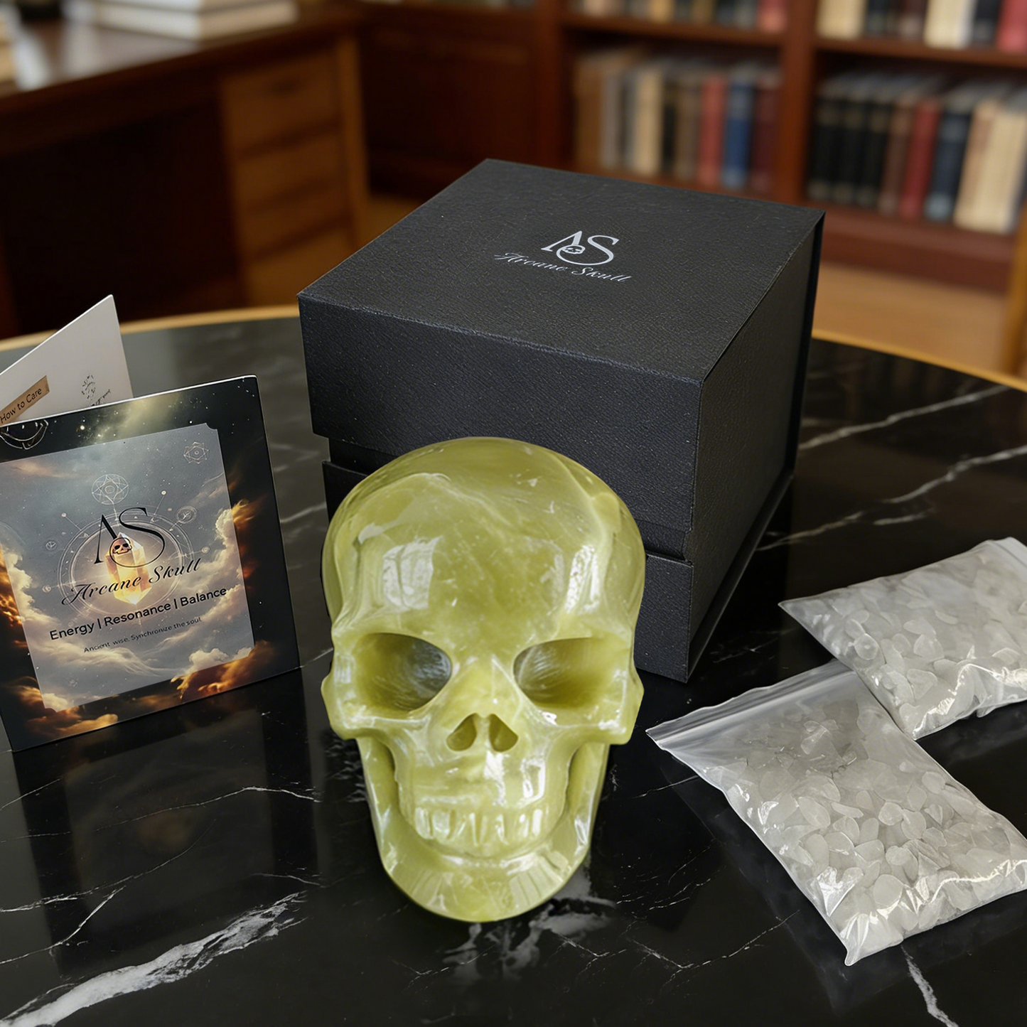 4.5 Inch Serpentine Crystal Skull – Hand Carved Natural Stone
