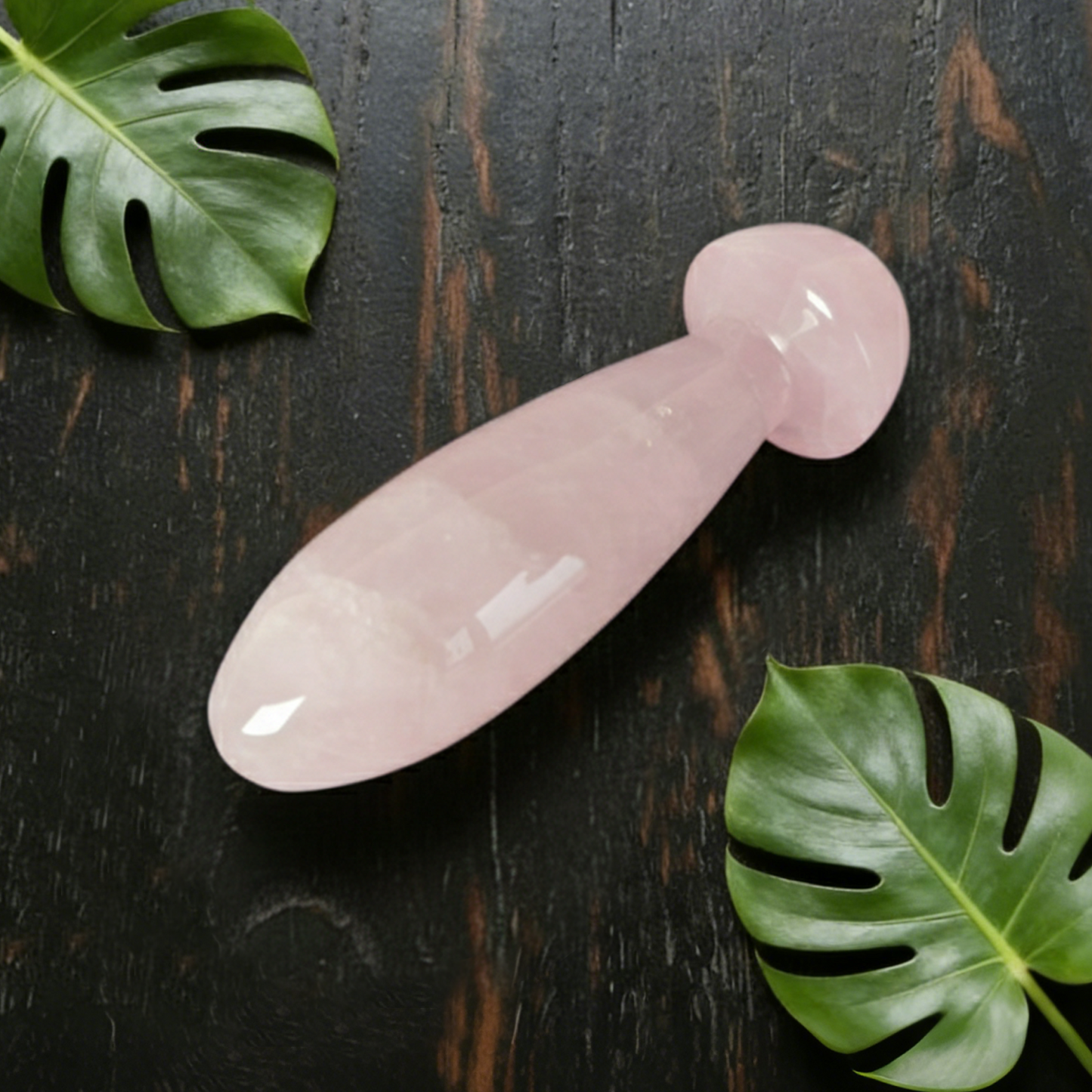 Rose Quartz Mushroom Acupressure Tool – Natural Healing Stone