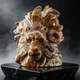 Yellow Chalcedony Lion Head Carving - Hand Carved Natural Stone