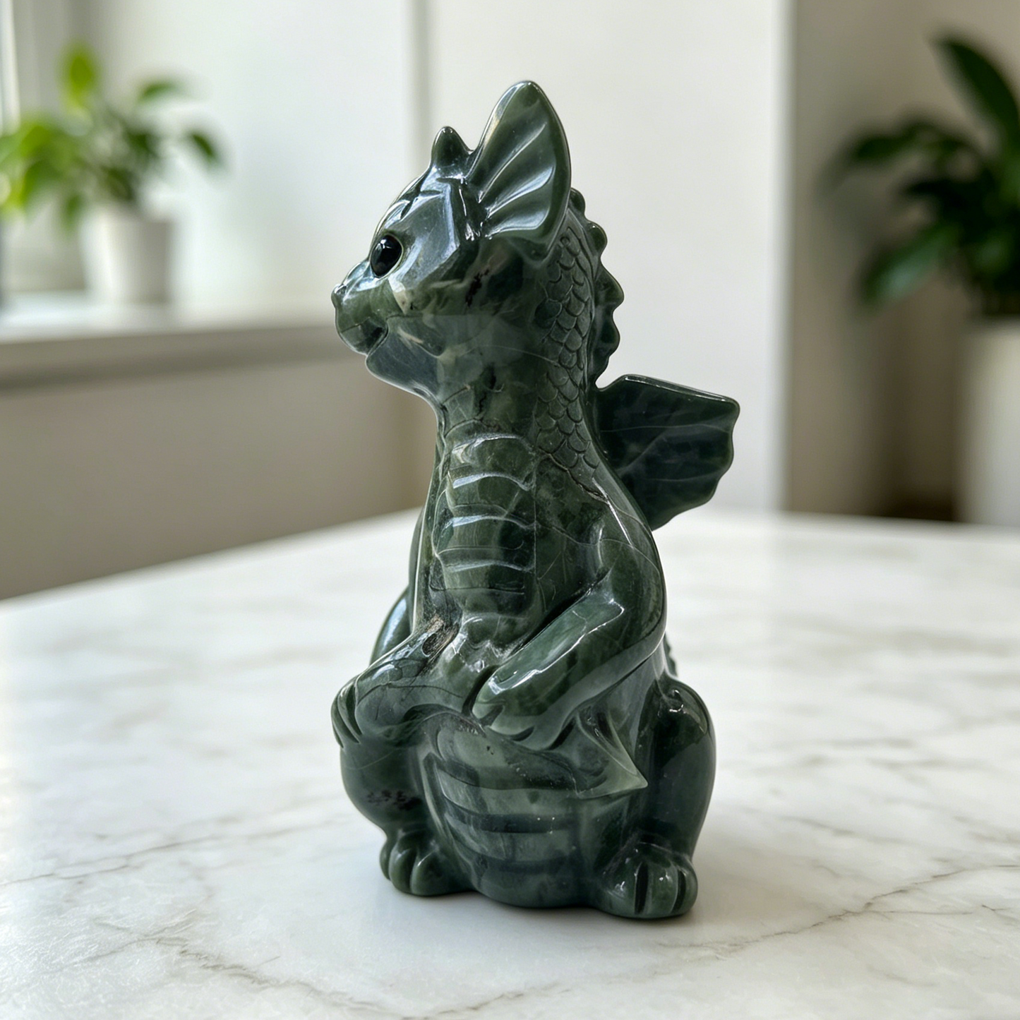 Jiulong Jade Flying Dragon Baby Jade - Natrual Jade Stone Carving
