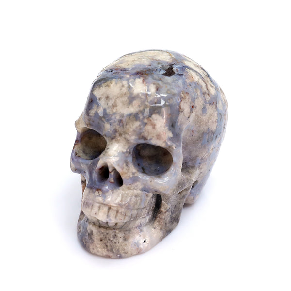 2 Inch Blue Flower Agate Crystal Skull