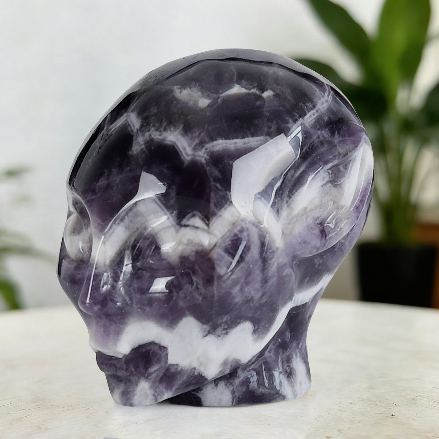 3 Inch Dream Amethyst Alien Crystal Skull