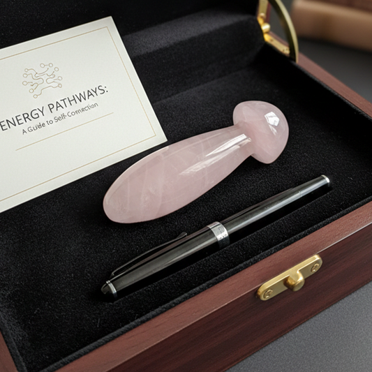 Rose Quartz Mushroom-Shaped Acupressure Stick