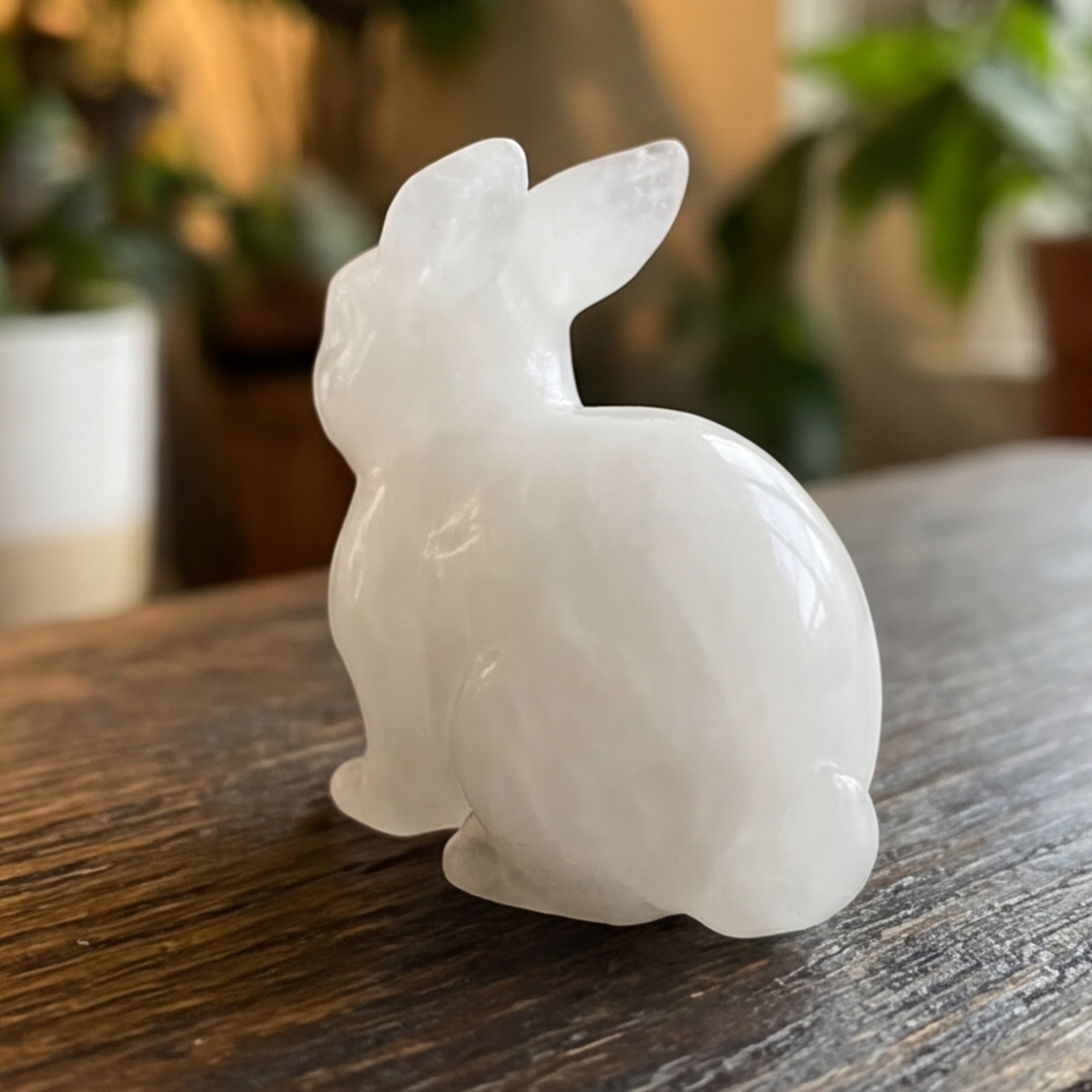 Angolan Quartz Rabbit Carving – Healing Crystal Animal