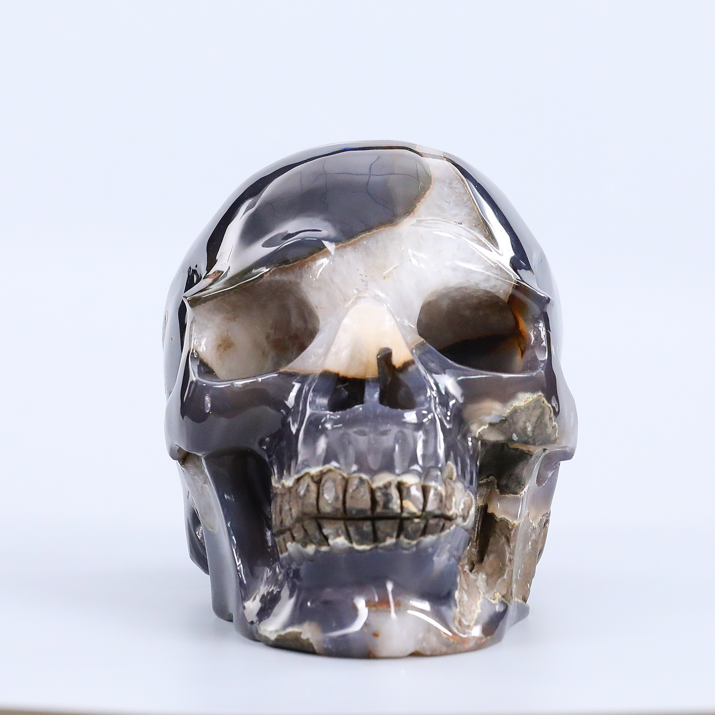 Carved Geode Agate Crystal Skull (2870g)