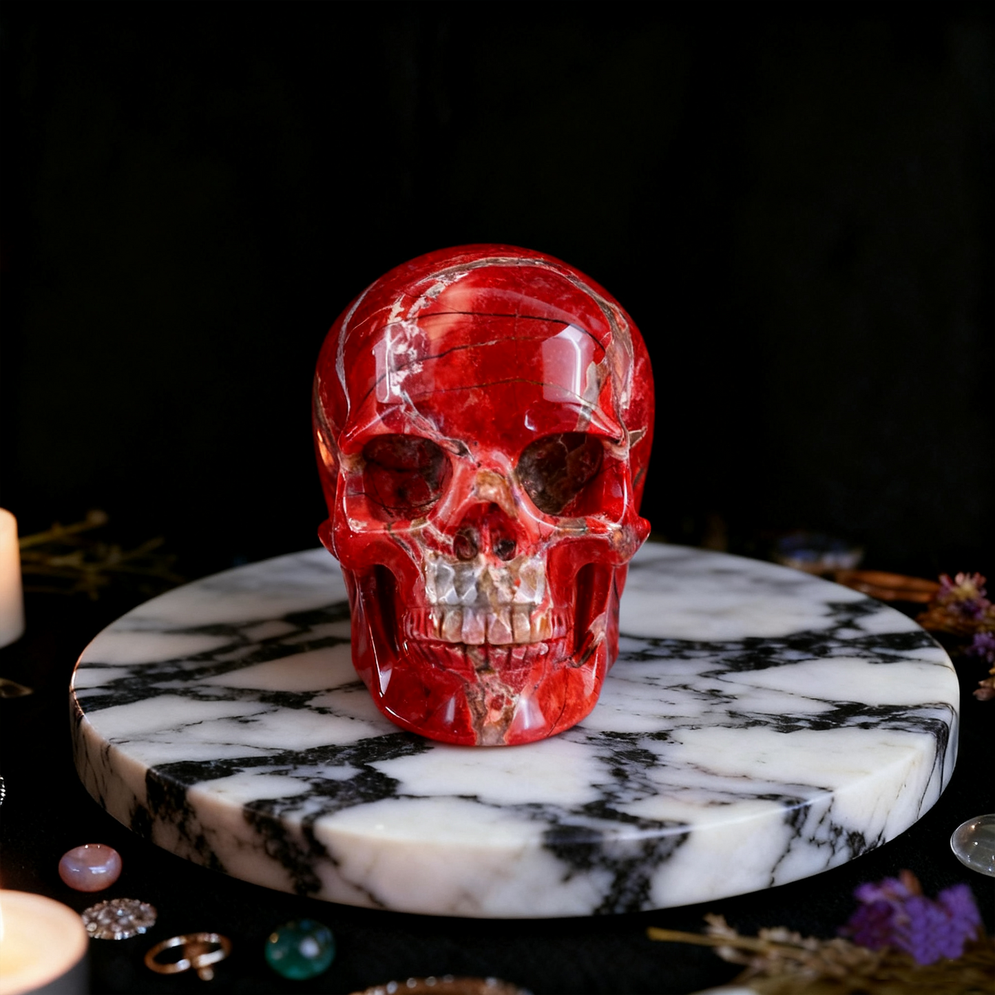 3 Inch Red Jasper Crystal Skull
