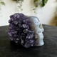 2 inch Amethyst Cluster Half Face Crystal Skull-Hand Ceved Natrual Crystal