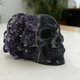 2.6 inch Amethyst Cluster Half Face Crystal Skull-Hand Ceved Natrual Crystal