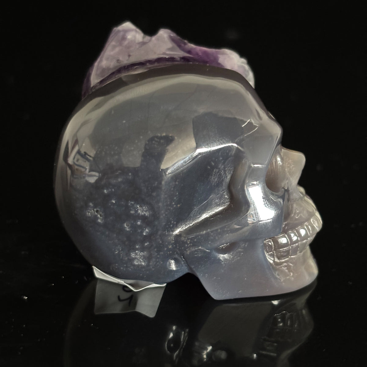 Amethyst Cluster Crystal Skull - Pattern B