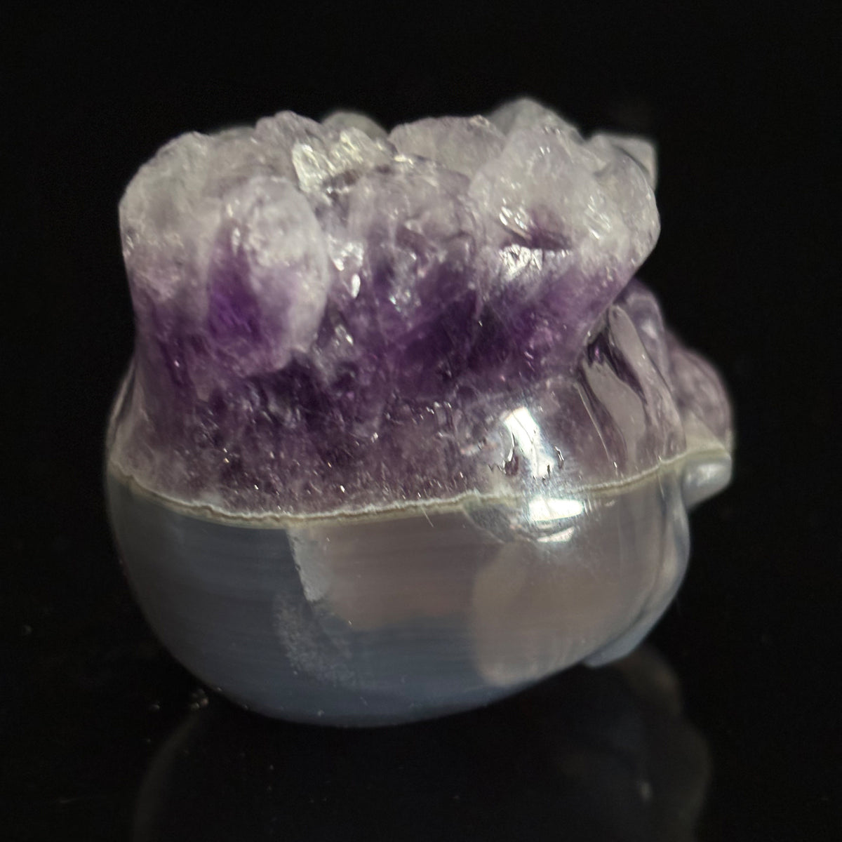 Amethyst Cluster Crystal Skull - Pattern B