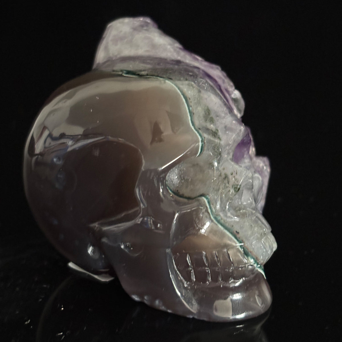 Amethyst Cluster Crystal Skull - Pattern I