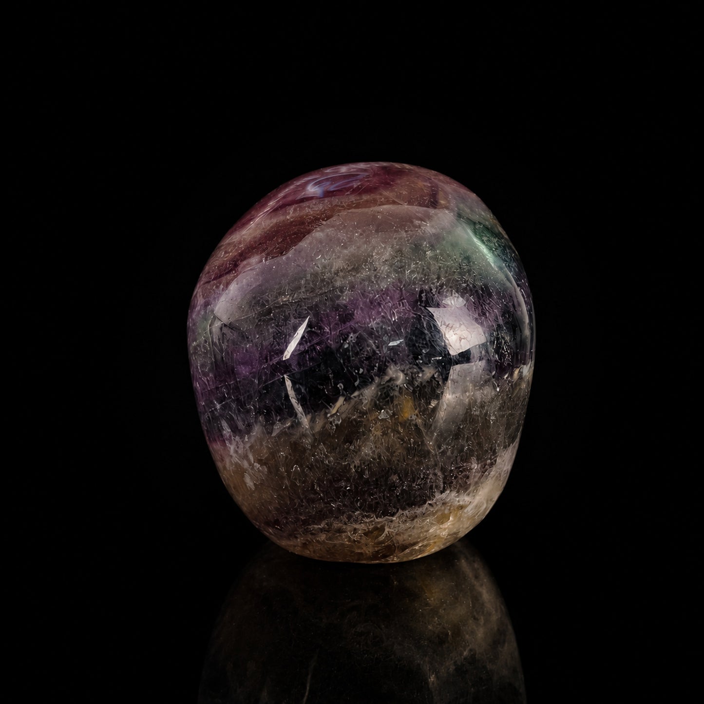 Crâne en cristal de fluorite verte de 5 cm – Pierre naturelle sculptée à la main