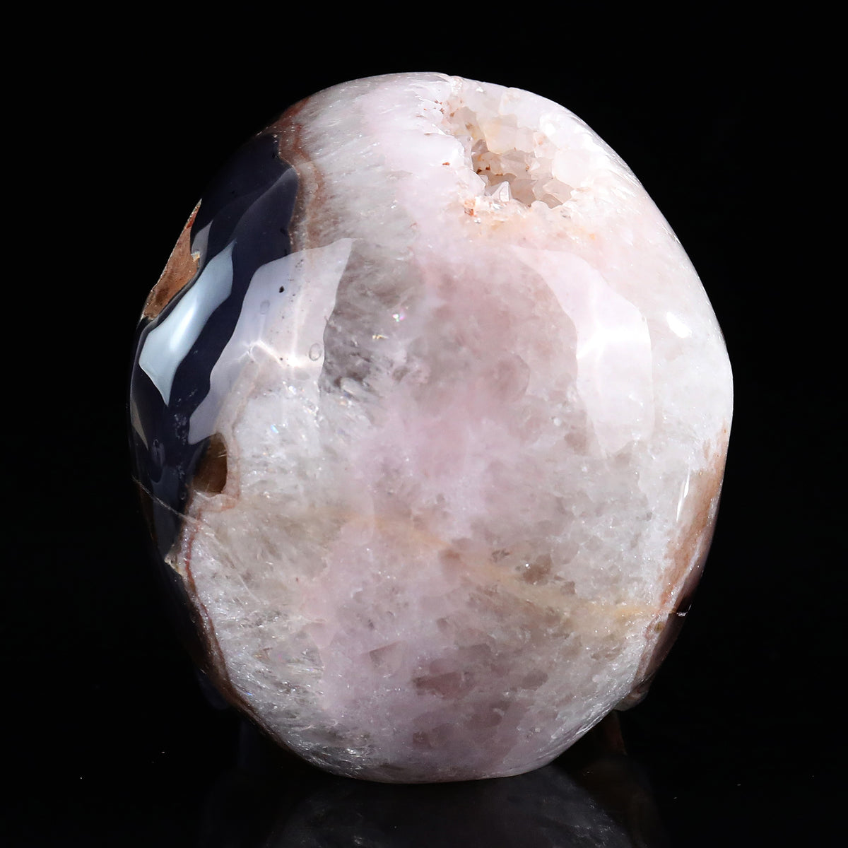‘Organic Mindscape’ - Agate Skull with Raw Geode Pocket · Specimen No. 34