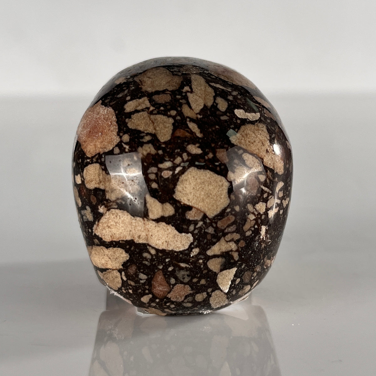 2" Brecciated Red Jasper Crystal Skull - Pattern B