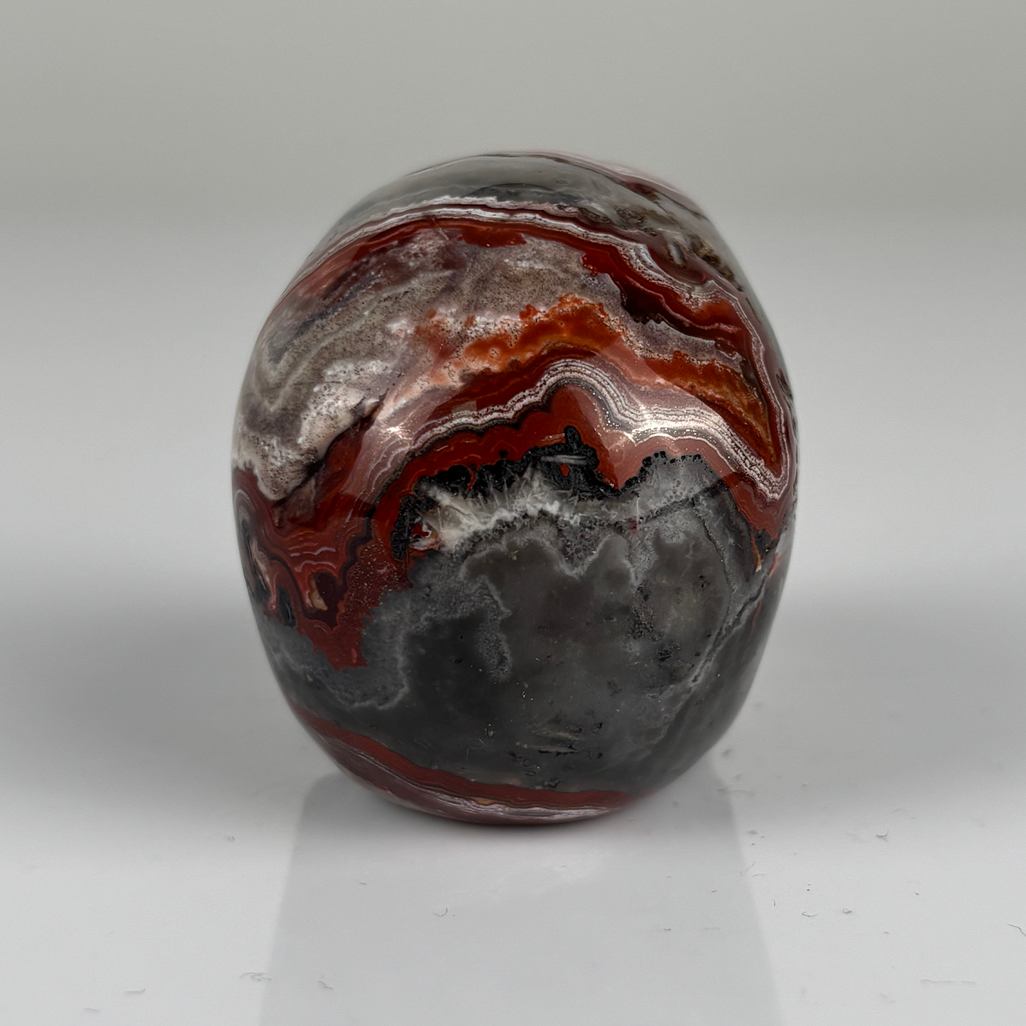 2 Inch Red Crazy Lace Agate Crystal Skull – Mini Gemstone Skull
