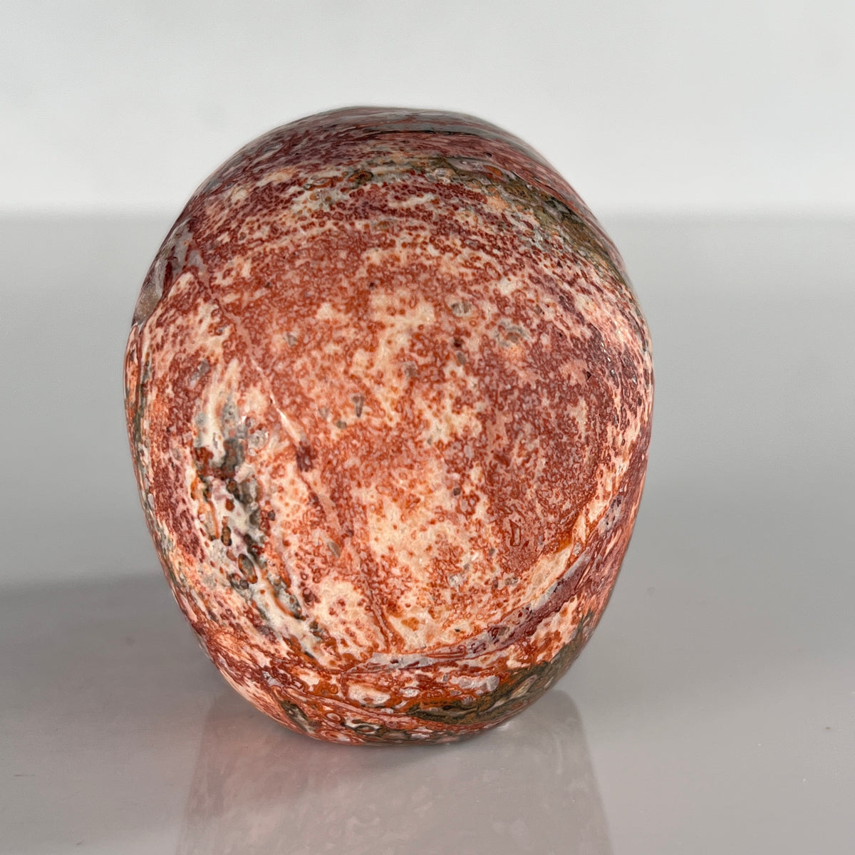 3" Red Leopard Skin Jasper Crystal Skull - Pattern C