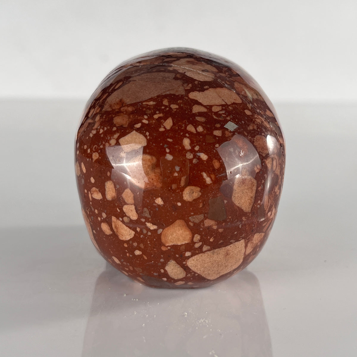 3" Brecciated Red Jasper Crystal Skull - Pattern B